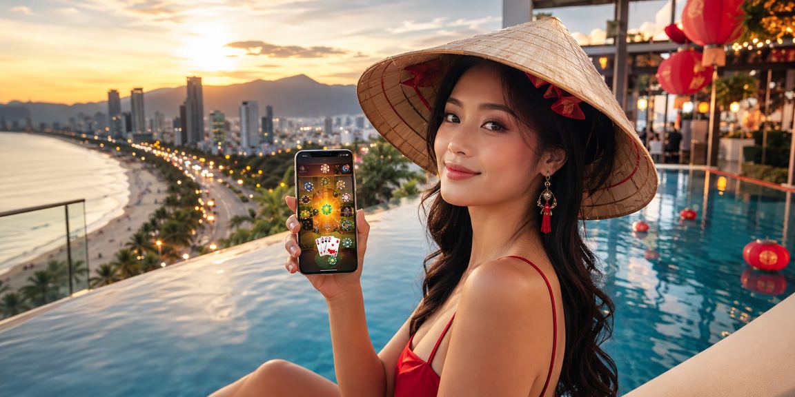 Người chơi tại Đà Nẵng tham gia trò chơi bài trực tuyến trong không gian văn hóa Việt Nam